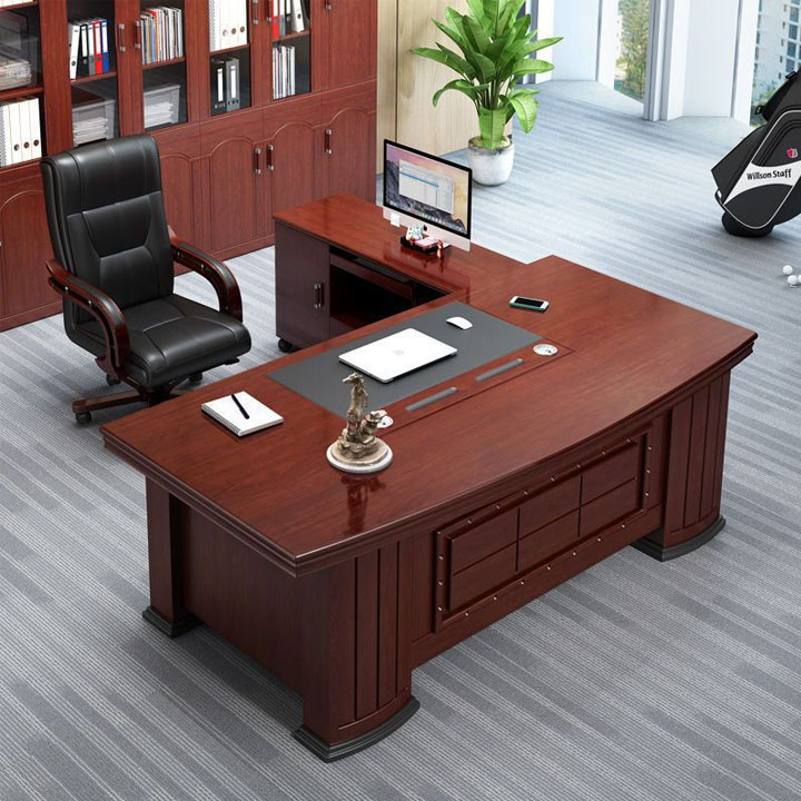Mẫu bàn giám đốc gỗ Melamine (MFC) hiện đại