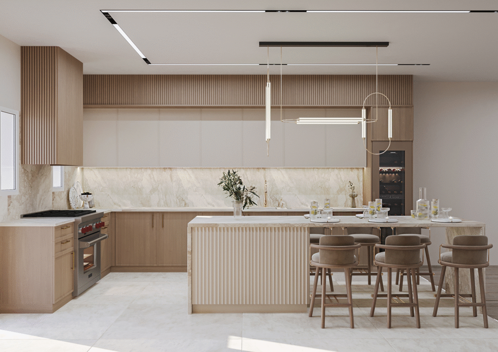 Mẫu tủ bếp đẹp hình chữ L - Giải pháp không gian lý tưởng