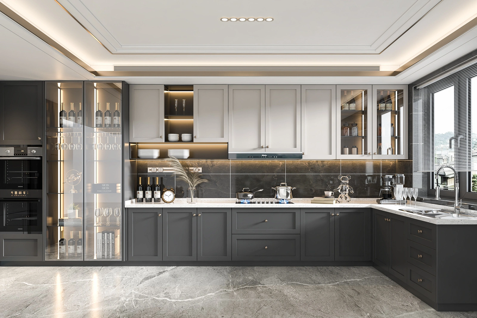 Tủ bếp hiện đại sang trọng phù hợp mọi gia đình